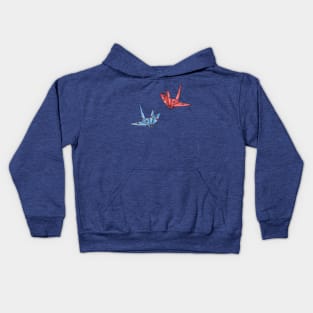 Folded Happiness Paper Cranes Kids Hoodie